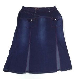 VEZUCCI Womens Unique STYLISH Jean Skirt Size 20